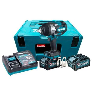 Imagem de Chave de Impacto Com 2 Baterias 40 Volts 4,0 Ah Carregador Rápido e Maleta Mak-Pac N°3 - TW001GM201 - MAKITA