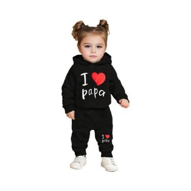 Imagem de Conjunto Casual Para Bebê Menina Recém-Nascida Com Moletom De Fleece E
