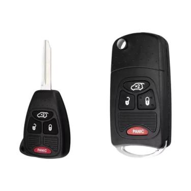 Imagem de Capa De Chave Automotiva Dobrável De 2 Botões Para Chrysler Jeep Compa