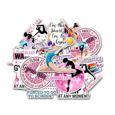 Imagem de 12 adesivos de ginástica, adesivos de ginástica rosa, presentes de ginástica para meninas, crianças, adolescentes e ginastas, vinil impermeável para garrafa de água, laptop, presente de carro para