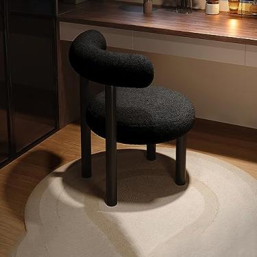 Imagem de Cadeira macia acolchoada com encosto alto – sala de estar, quarto, sala de estudo/cadeira B com amortecimento confortável – Design ergonômico, móveis de estilo moderno