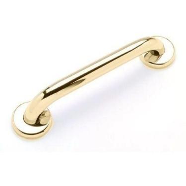 Imagem de Barra De Apoio Idosos E Deficientes  30cm  Latao Dourado - Edmetal