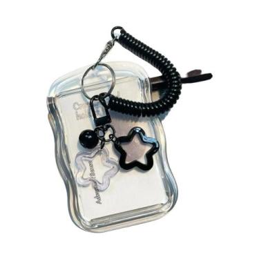 Imagem de Porta-photocards Kpop De Silicone Macio Com Chaveiro Estrela, Capa Des