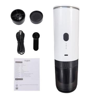Imagem de GLOGLOW Máquina de café Expresso Portátil, Mini Cafeteira de Função Dupla, Máquina de café Expresso Recarregável de 20 Barras para Casa, Viagens e Escritório (Branco)