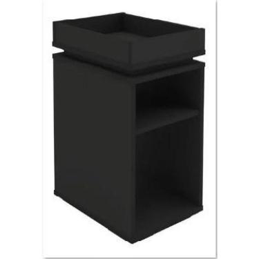 Imagem de Mesa De Cabeceira Lateral Preto Em Mdf