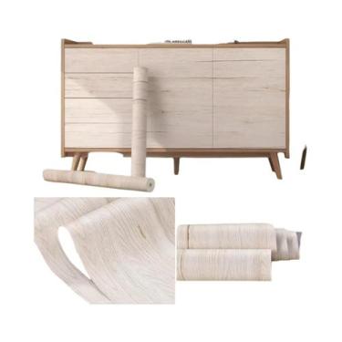 Imagem de Papel De Parede PVC Com Textura De Madeira De 55cm, Impermeável E Auto
