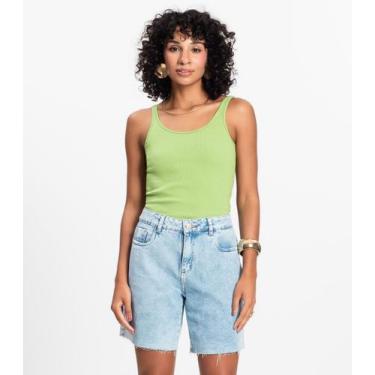 Imagem de Blusa De Alca Básica Feminina Rovitex Verde, GG, Verde