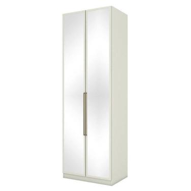 Imagem de Guarda Roupa Modulado Seletto 2 Portas Areia Com Espelho - Móveis Henn Areia