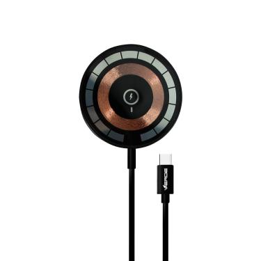 Imagem de Carregador Wireless Sem Fio - Preto - Verde