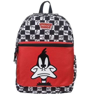Imagem de Mochila Escolar de Costas Infantil Patolino Looney Tunes Xadrez
