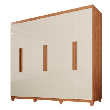 Imagem de Guarda-roupa Casal 100% Mdf 6 Portas E 4 Gavetas Espanha