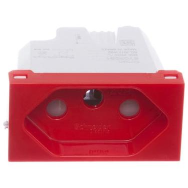 Imagem de Módulo de Tomada Orion 2 Pinos + Terra 20 Amperes 250 Volts Antibactéria Vermelho S70203134 Schn