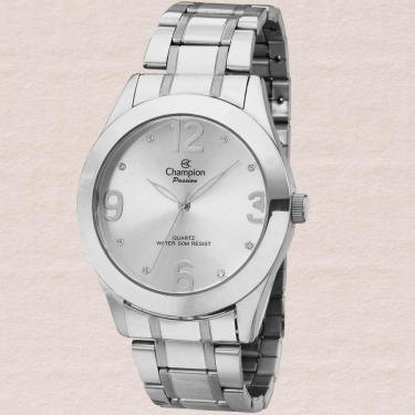 Imagem de Relógio Champion Feminino Prata Aço Inox Fashion Analógico Resistente À Água 5 ATM Modelo CH24268Q
