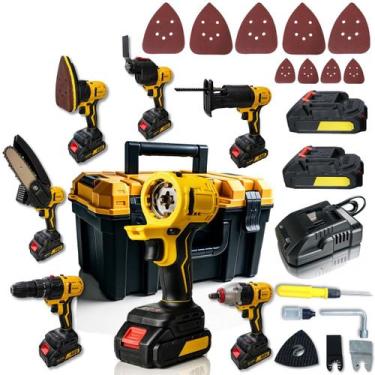 Imagem de Furadeira Sem Fio Bivolt 8 Ferramentas Em 1 Multifuncional - B-max
