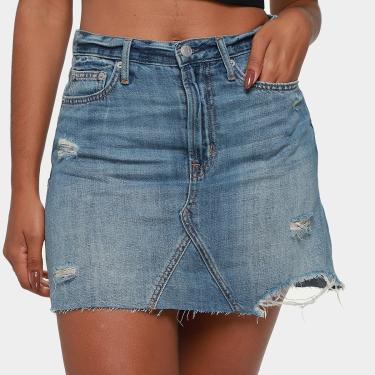 Imagem de Mini Saia Jeans GAP Cintura Alta Destroyed-Feminino