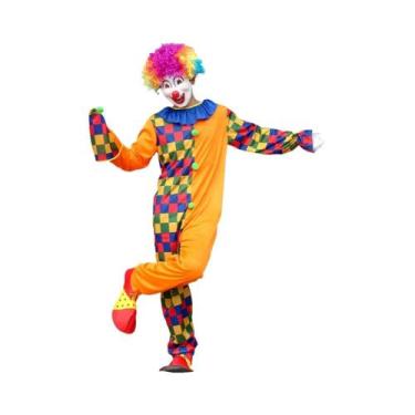 Imagem de Fantasia De Palhaço De Circo Adulto Para Apresentações De Palco, Hallo