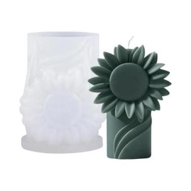 Imagem de Moldes De Silicone Para Velas Aromáticas De Girassol DIY, Ornamento Cr