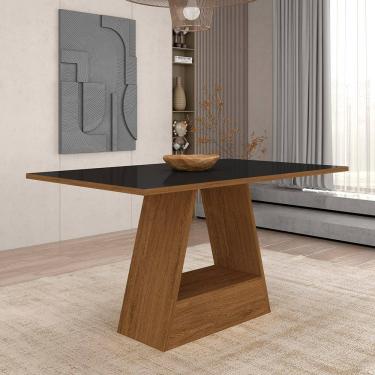 Imagem de Mesa De Jantar Retangular 1,60x80 Nápoles Freijó/preto - M.a