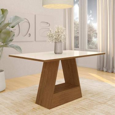 Imagem de Mesa De Jantar Retangular 1,36m Nápoles Freijó/off - M.a