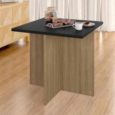 Imagem de Mesa De Jantar Quadrada 72x72 Berlim Boreal/preto - M.a