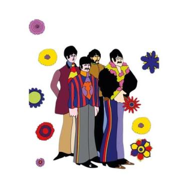 Imagem de Pintura Em Tela Do Submarino Dos Beatles, Decoração Para Sala De Estar