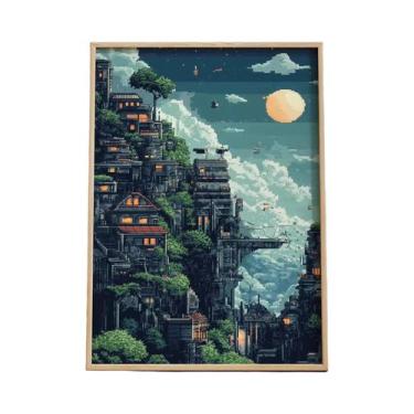 Imagem de Impressão Em Tela De Cena De Café Na Rua De Anime De Tóquio, Arte Mode