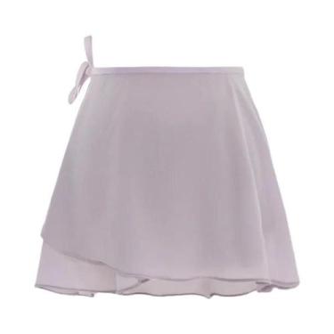 Imagem de Saia De Ballet Chiffon Curta Para Mulheres Adultas Com Amarração Em Re