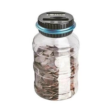 Imagem de Cofrinho Eletrônico Digital LCD Contador De Moedas, Caixa De Economia 