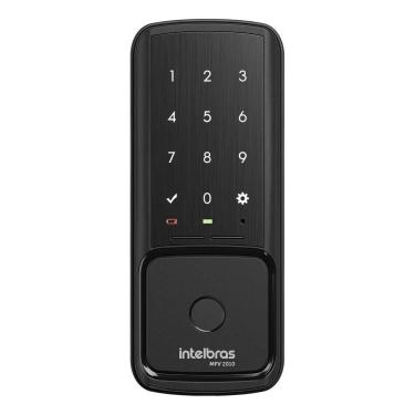 Imagem de Fechadura Digital Sobrepor Biometria Senha Preto - Intelbras