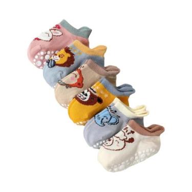 Imagem de Meias De Algodão Antiderrapantes Para Bebês, Meninos E Meninas, 6 Pare