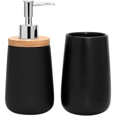 Imagem de Jogo de Banheiro Mimo Style Bambu Black 2 Peças