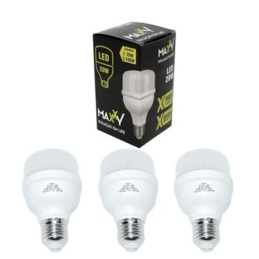 Imagem de Lâmpada Bulbo 20W led alta potência para barracão quadra estoque igrej