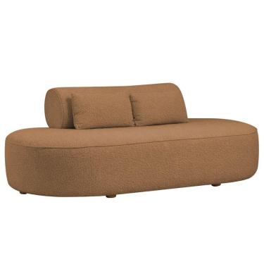 Imagem de Sofá Orgânico Horizonte 3 Lugares 210cm Bouclé Terracota - Nexta Casa