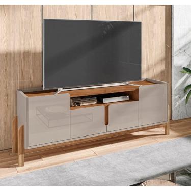 Imagem de Rack Lizz 1.70 Off White/Cedro - Casa D Móveis