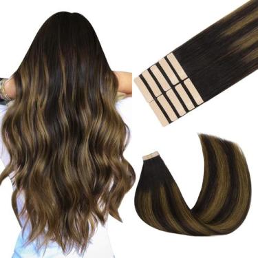 Imagem de Fita adesiva em extensões de cabelo MAXITA Green Human Hair 60 cm 10 u