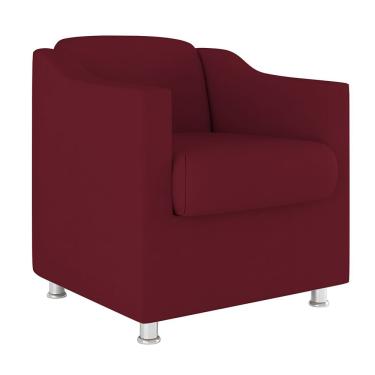Imagem de Poltrona Decorativa Reforçada Tilla Sala Espera Clínica Hospital Suede Marsala Balaqui...