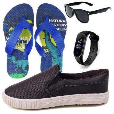 Imagem de Sapatilha Infantil Sapatenis Calce Facil Casual Social LIGHT + Chinelo