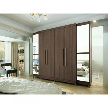 Imagem de Guarda Roupa Casal Imperial 6 Portas Giratórias 6 Gavetas em MDP com Espelho e Cabideir...