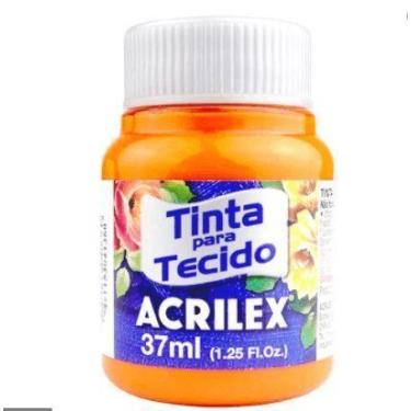 Imagem de Tinta de tecido 37ml Acrilex -Laranja 517 Tinta de tecido 37ml Acrilex