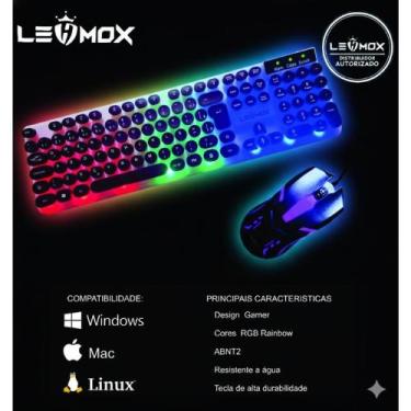 Imagem de Kit Teclado e Mouse Gamer Semi-Mecânico Macio Silencioso Com Fio USB R