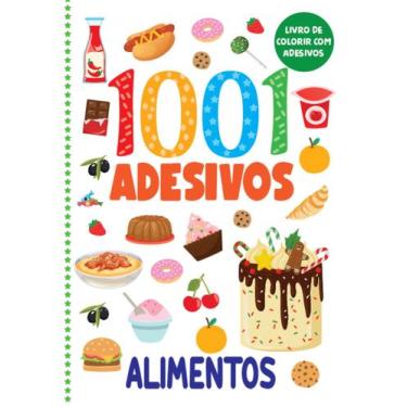 Imagem de Livro - Livro de Colorir com Adesivos - 1001 Adesivos - Alimentos