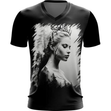Imagem de Camiseta Gola V Pesca Rainha da Floresta Nórdica 1, INF 00