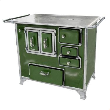 Imagem de Fogão a Lenha Tradicional Venâncio N°2 Verde Porta Dupla Sem Tampa Gabinete Esquerdo 28996