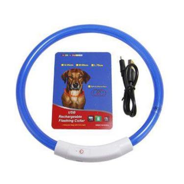 Imagem de Coleira De Led Recarregável Para Cachorros Passeios Noturnos - Falcon 