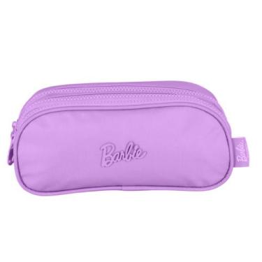 Imagem de Estojo Escolar 3 Compartimentos Premium Barbie - Luxcel, Lilás