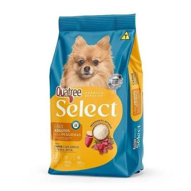 Imagem de Ração Quatree Select para Cães Adultos de Porte Pequeno Sabor Carne co