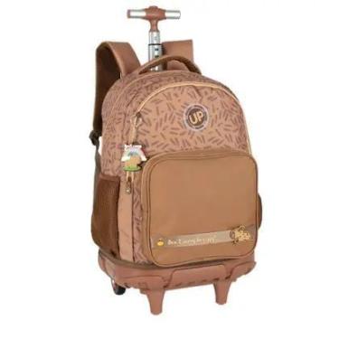 Imagem de Mochila Com Carrinho Up4you Capivara Marrom Mc49652up Mochila Com Carr