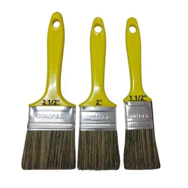 Imagem de Kit Com 3 Peças Trincha Pincel Para Pintura Tinta Latex Acrilica Pared