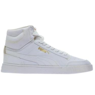Imagem de Tênis Cano Alto Casual Feminino Puma Shulffle Mid Branco, 37, Branco
