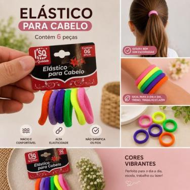 Imagem de Kit Elástico de Cabelo Colorido 24Unidades - SQ